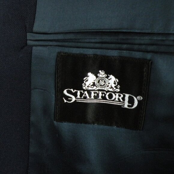 NWOT Stafford Mens Hopsack Blazer Sport Coat Jacket Size 42 R Gold Buttons - Picture 8 of 10